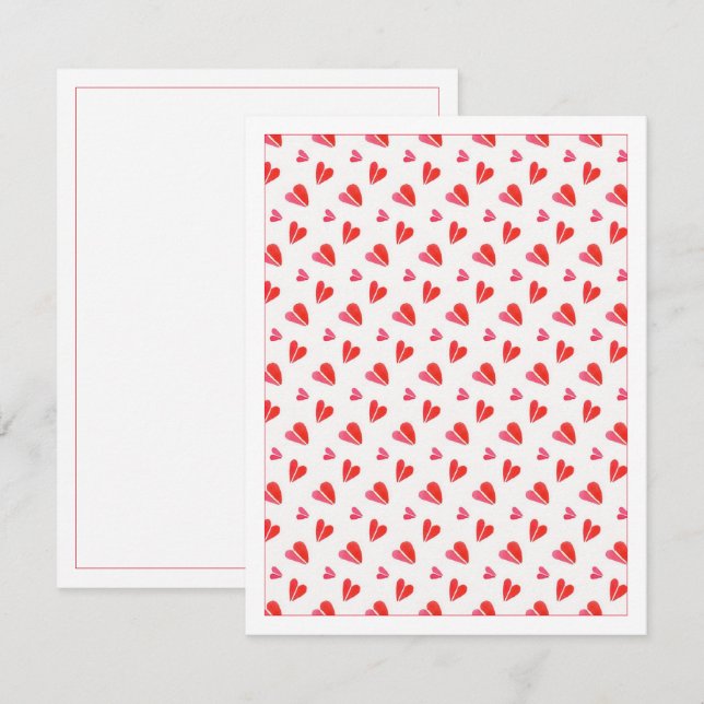 MINI HEARTS 4.25x5.5 Blank Flat Card (Front/Back)