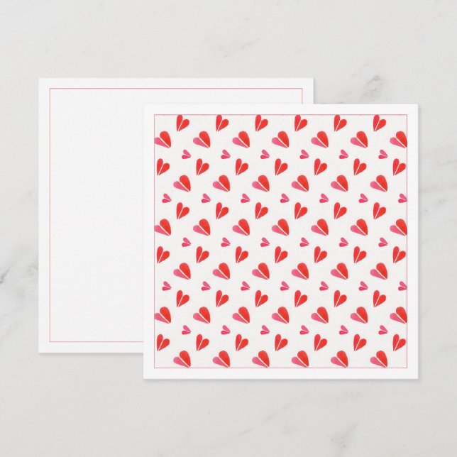 MINI HEARTS 5.25" Square Flat Card (Front/Back)