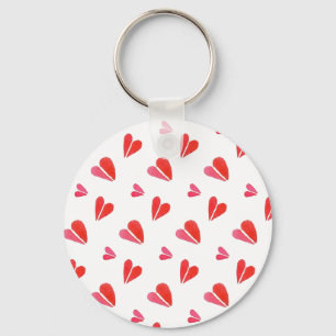 Mini Hearts Aluminum Circle Keychain