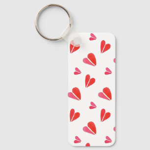 Mini Hearts Aluminum Rectangle Keychain