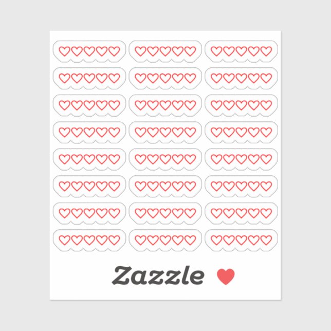 Mini Hearts Blank Book Movie Rating Bujo Planner (Sheet)