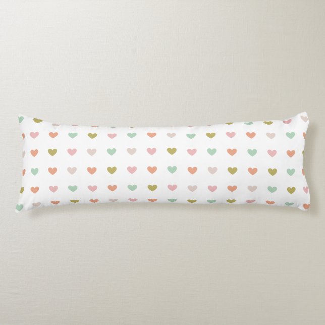 Mini Hearts Body Pillow (Front)