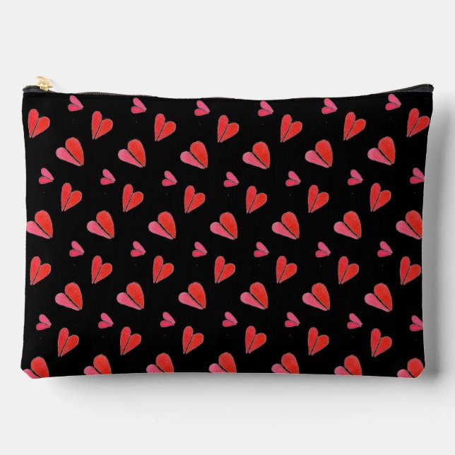 MINI HEARTS II Large Accessory Pouch Bag (Front)