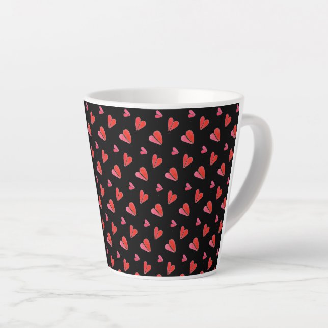 MINI HEARTS II Latte Mug (Right Angle)