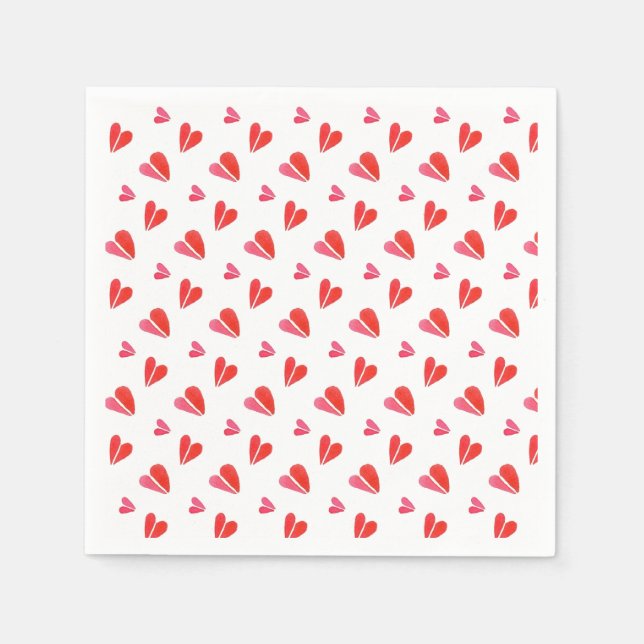 MINI HEARTS Standard Cocktail Paper Napkins (Front)