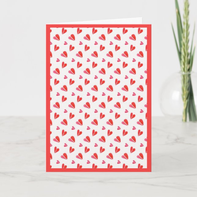 MINI HEARTS Valentine's Day Card / Red (Front)
