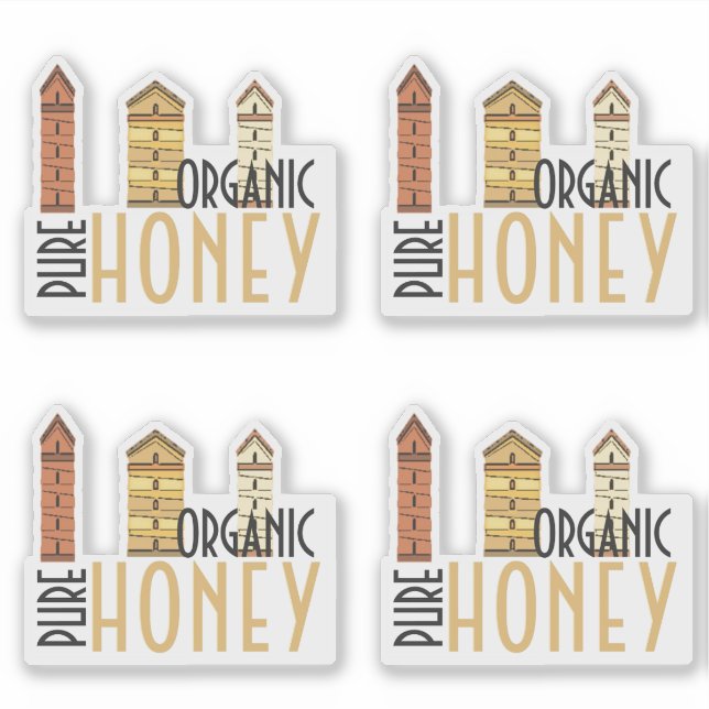 Mini Hives Pure Organic Honey Clear Label (Front)