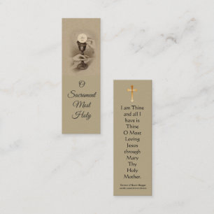 Mini Holy Card of the Blessed Sacrament Eucharist