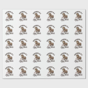Mini Horse Vintage Engraving Cute Pony Shirt Desig Wrapping Paper