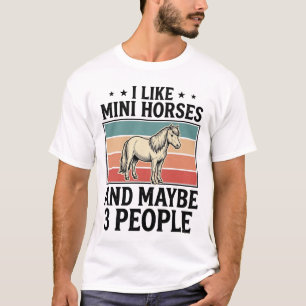Mini Horses Funny Vintage Horse Lover Shirt Design