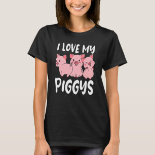 Mini House Pig I Love My Piglet Teacup Pig Mom T-Shirt