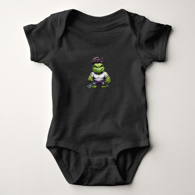 mini hulk baby bodysuit (Front)