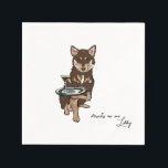 Mini Husky Wedding Napkin<br><div class="desc">Mini Husky Wedding Napkins are a playful and personalized detail that brings your furry friend into the celebration in the most adorable way. Featuring a small, charming illustration of a Husky—whether in a minimalist line drawing or soft watercolor style—these napkins add a touch of personality and love to your wedding...</div>