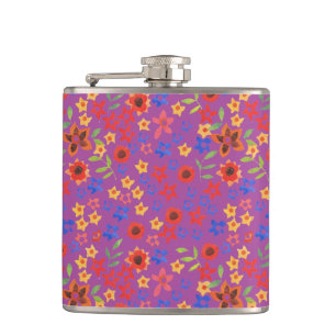 Mini-impression florale rétro chic sur flacon mage