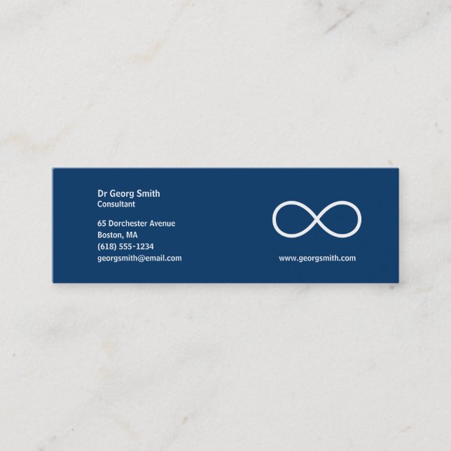 Mini Infinité - Carte de visite scientifique (Devant)