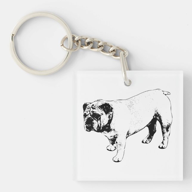 Mini Ink Bulldog Keychain (Front)