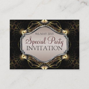 Mini invitations d'élégance d'art foncé de