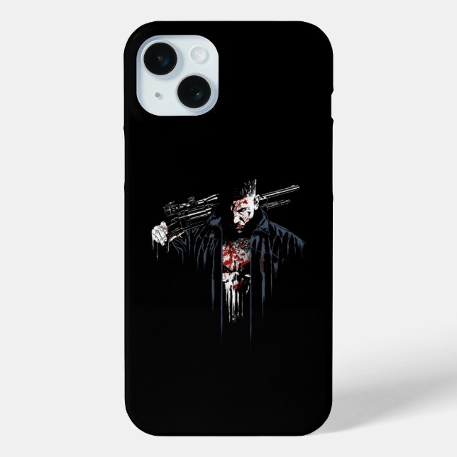 Mini iPhone 15 Plus Coque avec l'homme frappant et l'ar (Verso)