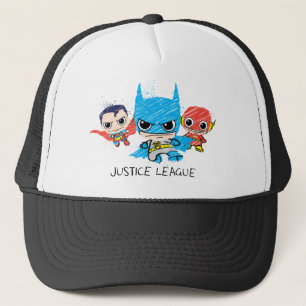 Mini Justice League Sketch Trucker Hat
