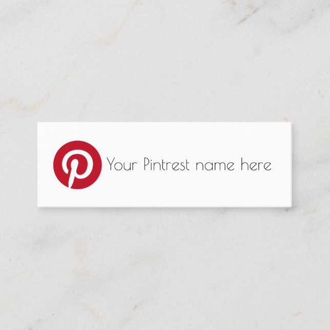 Mini le carte de visite pintrest (Devant)