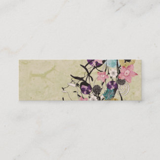 Mini Le résumé fleurit le carte de visite