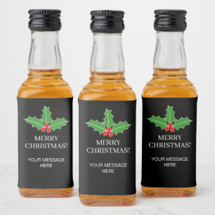 Mini Liquor Bottle Labels for Christmas party