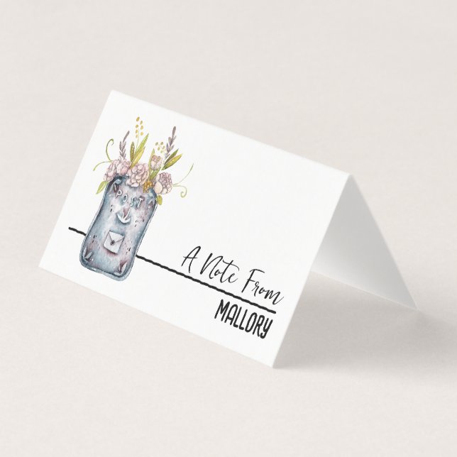 Mini Lunchbox Cards 🍎 Personalized with Your Name (Front)