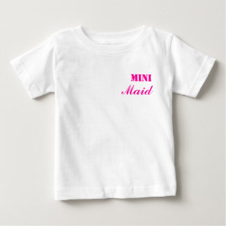 Mini Maid Baby Tshirt Pink/White
