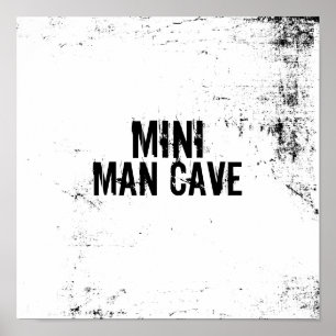 mini man cave citation poster art