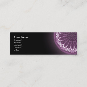 Mini Mandala violet de pétales - carte de visite de