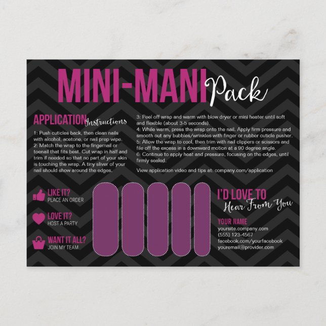 Mini-Mani Pack Postcards (Front)