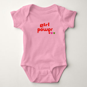 Mini Me Retro Girl Power Baby Bodysuit