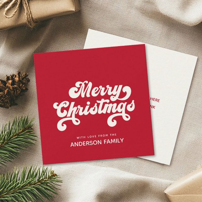 Mini Merry Christmas Modern Minimalist Holiday Card (Creator Uploaded)