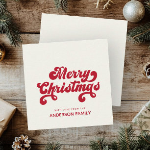 Mini Merry Christmas Modern Minimalist Holiday Card