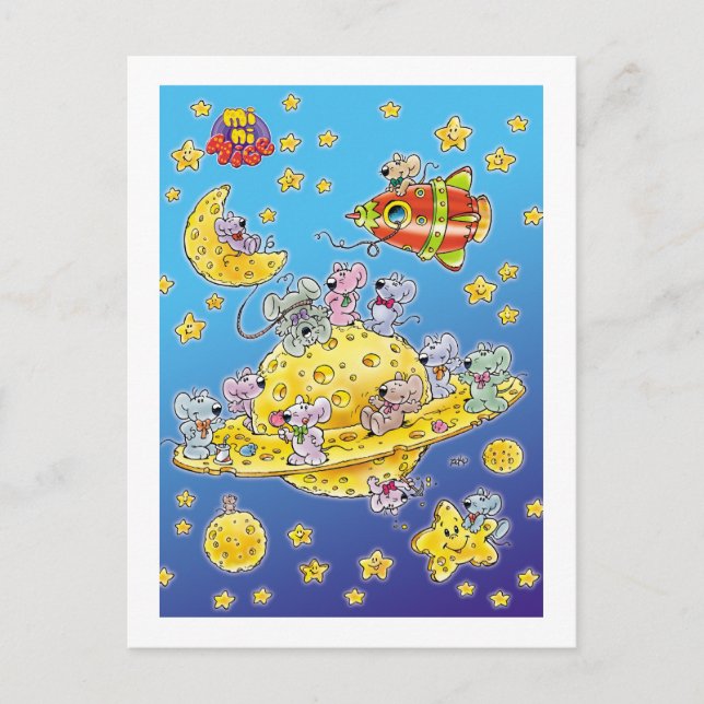 Mini Mice Lost in Space Postcard (Front)