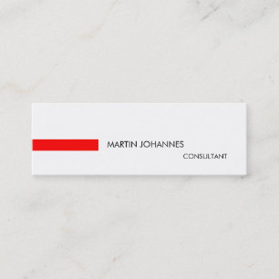 Mini Mince mince Carte de visite rouge noir blanc éléga