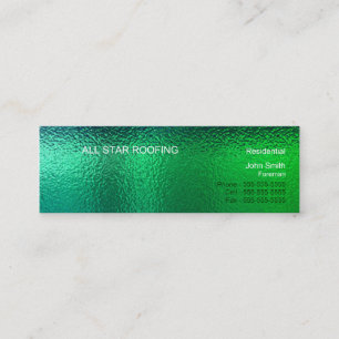 Mini Modèle de carte de visite en verre vert génériq