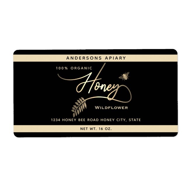 Mini-moderne en or miel branche bee pot (Devant)