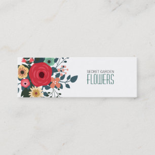 Mini Moderne fleuriste Carte de visite maigre