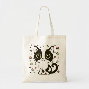 Mini Moo Floral Cat Tote Bag