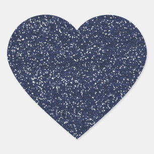 MINI NAVY BLUE GLITTER TEXTURE TEMPLATE BACKGROUND HEART STICKER