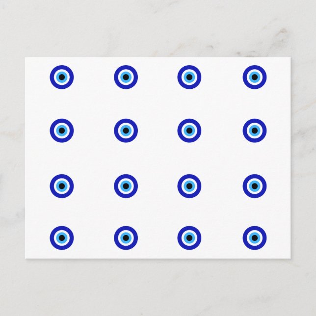 Mini Nazar Evil Eye Protection Postcard (Front)