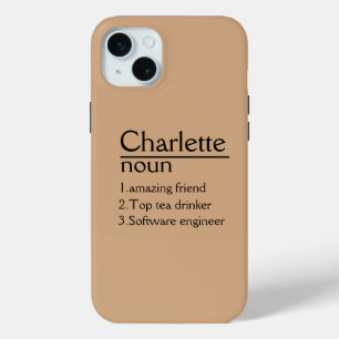 Mini Nom personnalisé iPhone 15 Plus Coque