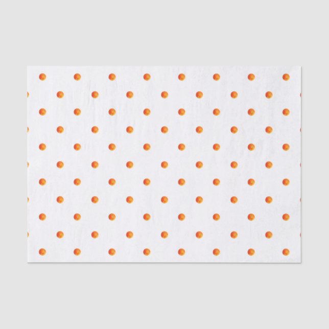 Mini Orange Polka Dots Tissue Paper (Front)
