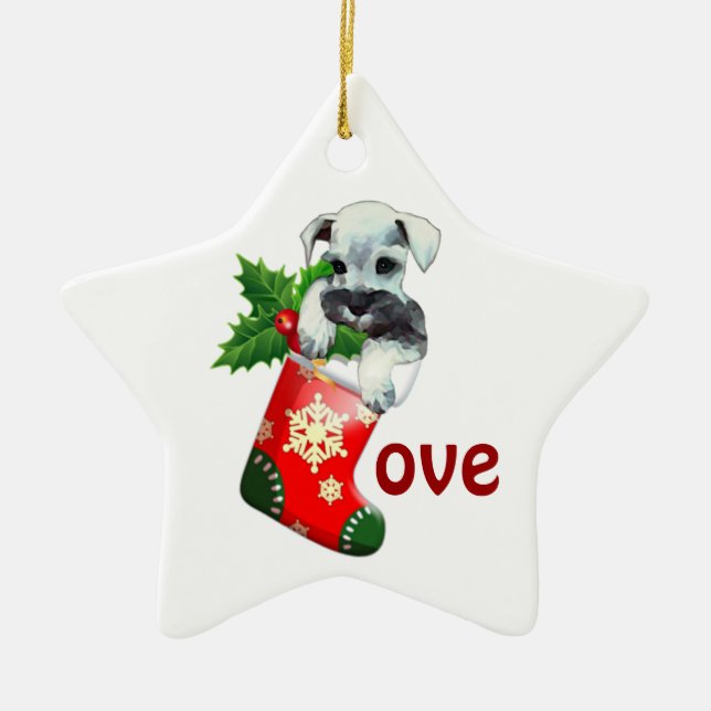 Mini ornement de Schnauzer (Devant)