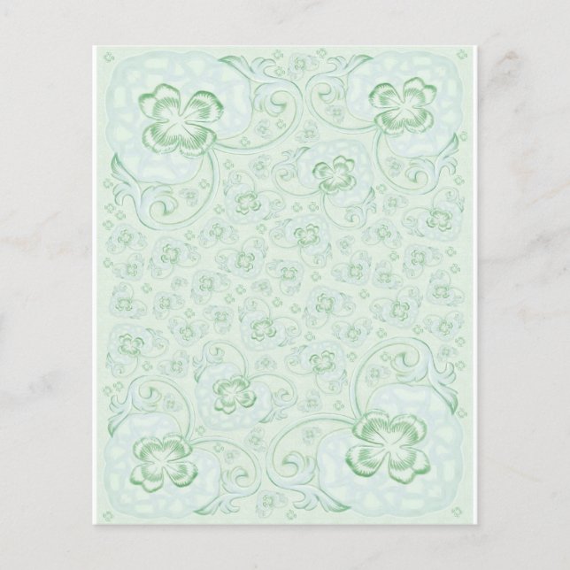 Mini Papier double Pastel floral turquoise (Devant)