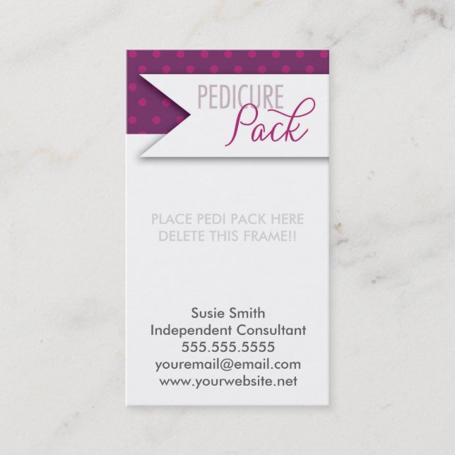 Mini Pedicure Pack Business Card (Front)