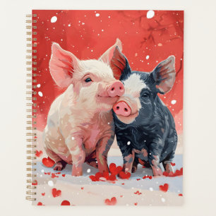 Mini Pigs love hearts Planner
