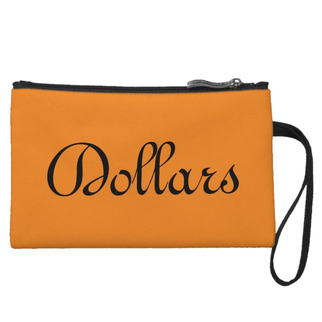 Mini-pochette Dollars, oranges (Devant)