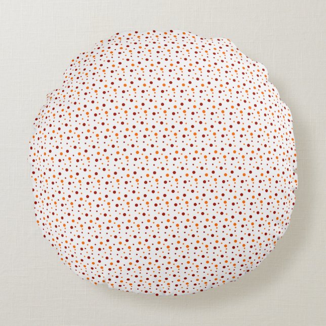 Mini Polka Dot Pattern Round Pillow (Front)